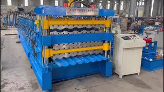 Three layer roof sheet roll forming machine