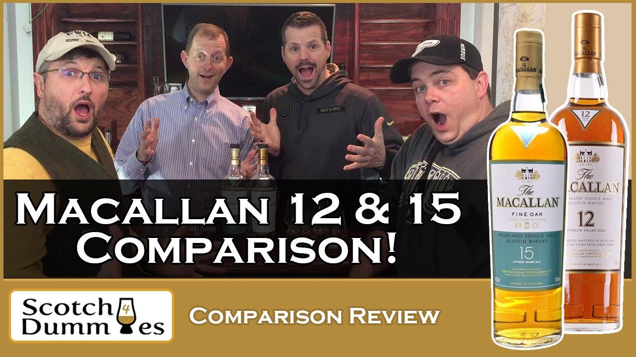 Scotch 4 Dummies Comparison Review Of Macallan 12 15 Youtube