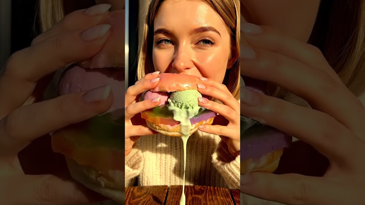 Jelly Ice Cream Burger ASMR — Soft Pastel Dessert Bliss 🍬✨ 