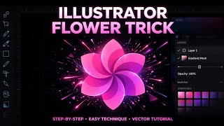 Adobe Illustrator | Graphics designing |Beginners |Tutorial | Abstract Flower 