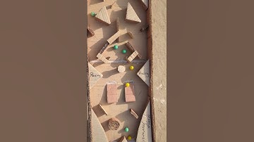 THE MARBLE RACE CHALLENGE LIGHT GREEN VS yellow #marblerace #marblerun #asmrmarble