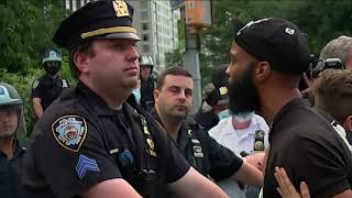 Peaceful Juneteenth marches turn to conflict in New York City Friday