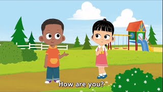 How are you?Song. I'm fine, thank you.. Necəsən? Yaxşıyam, çox sağ ol.İngiliscə.