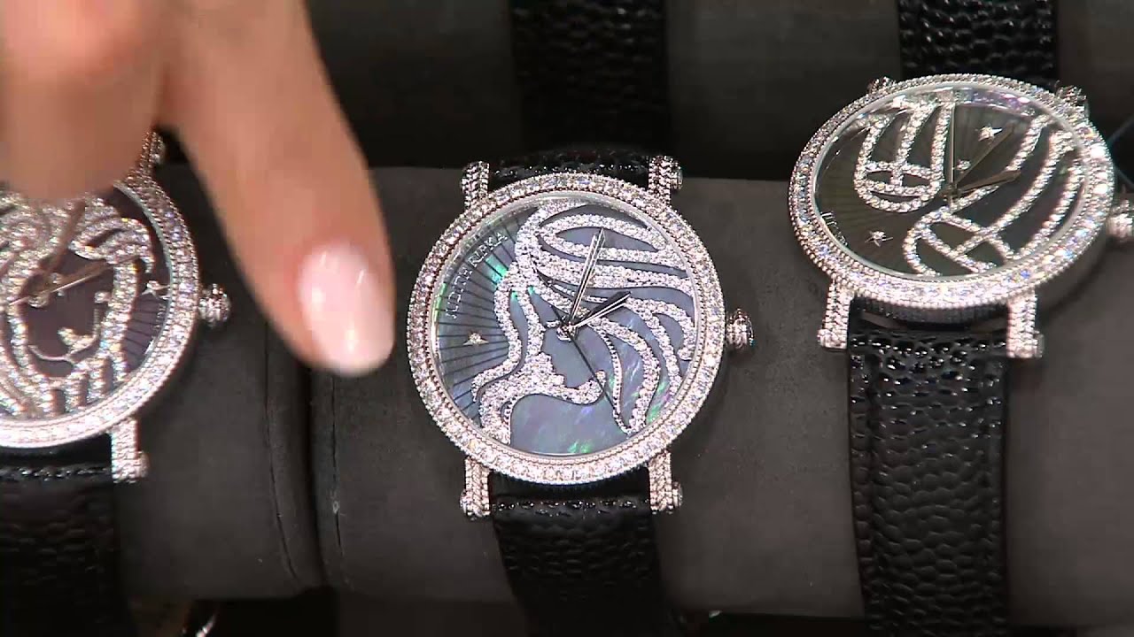 Judith Ripka Stainless & Mother-of-Pearl Zodiac Watch w/ Leather