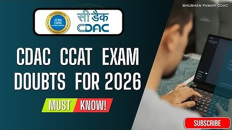 C-DAC CCAT Exam 2026 | Eligibility, Syllabus, Exam - FAQ | CDAC CCAT Guide @bhushanpawarcdac