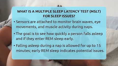 What Is A Multiple Sleep Latency Test (MSLT) For Sleep Issues? - Sleep Apnea Support Network