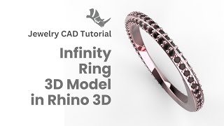 Easy Infinity Ring Design & Bead Setting Tutorial in Rhino 3D | Jewelry CAD Guide #466
