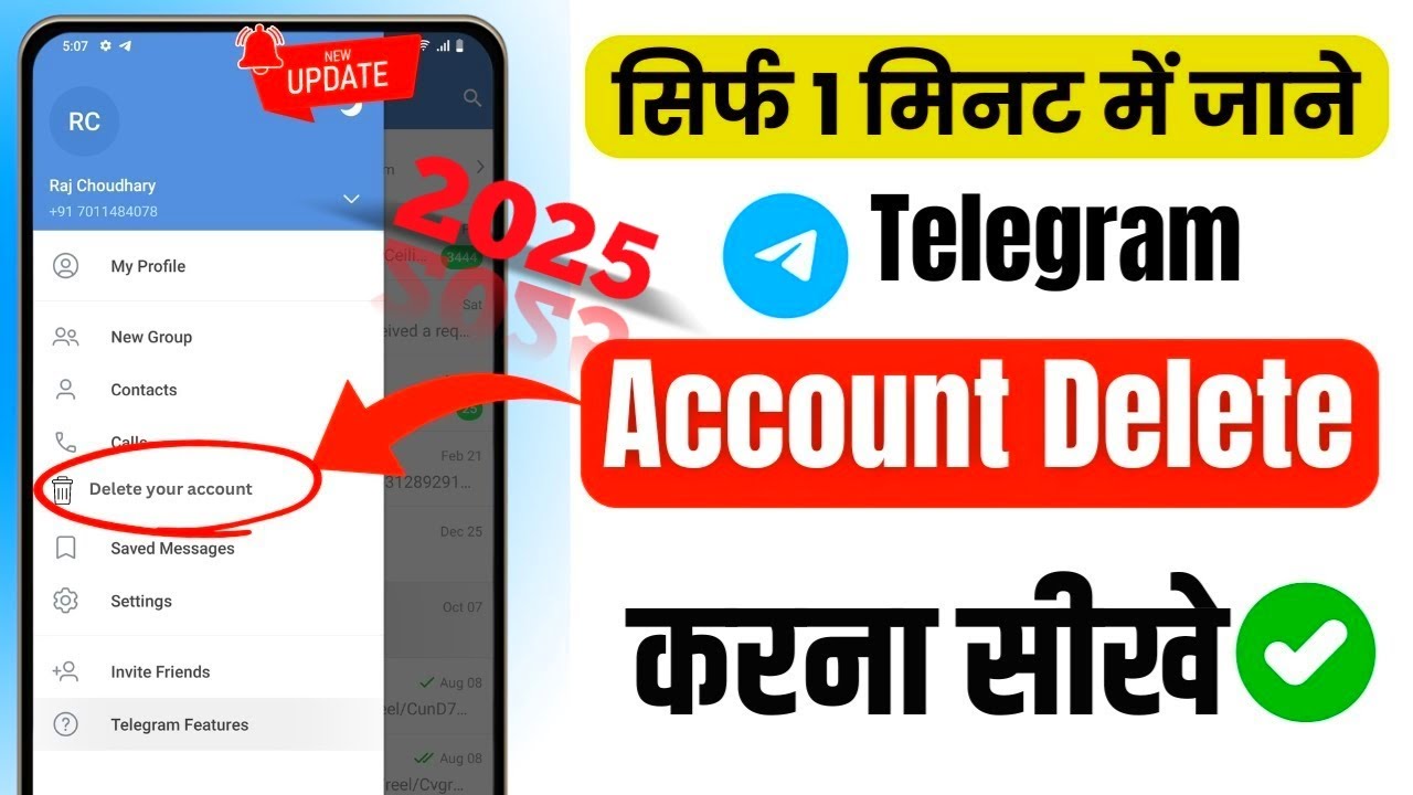How To Delete Telegram Account In 2025|| Telegram Account Kaise ...