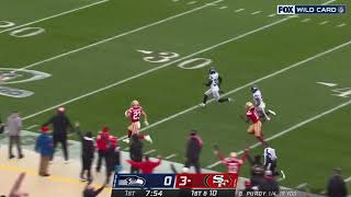 Christian McCaffrey ELECTRIC  68 Yard Run | Seahawks vs 49ers | 2023 Wild Card