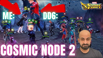 DD6 Cosmic Node 2 First Run - Final Part - Last Two Waves - Dark Dimension 6 - Marvel Strike Force