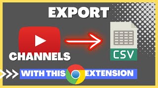 EXPORT YOUTUBE CHANNELS DATA TO CSV (SPREADSHEET) WITH THIS EXTENSION!