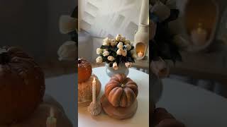 Beautiful Roses Fall Table IG BeesNBurlap ✨Neutral decor centerpiece wedding event pumpkin Amazon