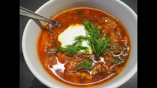 видео: Борщ без мяса (постный борщ) картинка: Борщ без мяса (постный борщ)