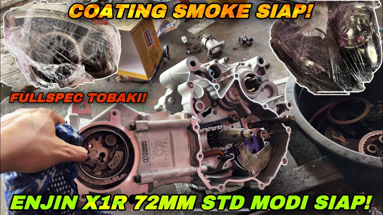 ENJIN X1R 72MM STD MODI SIAP! COATING SMOKE RECIK MAT! X1R SK