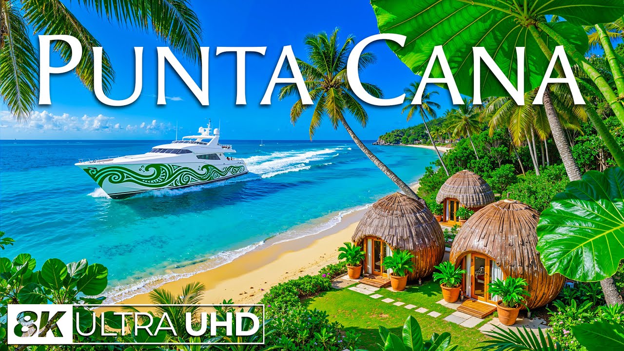 Пунта-Кана 8K – Видеосъемка тропических пляжей и карибского рая с дрона в формате Ultra HD.