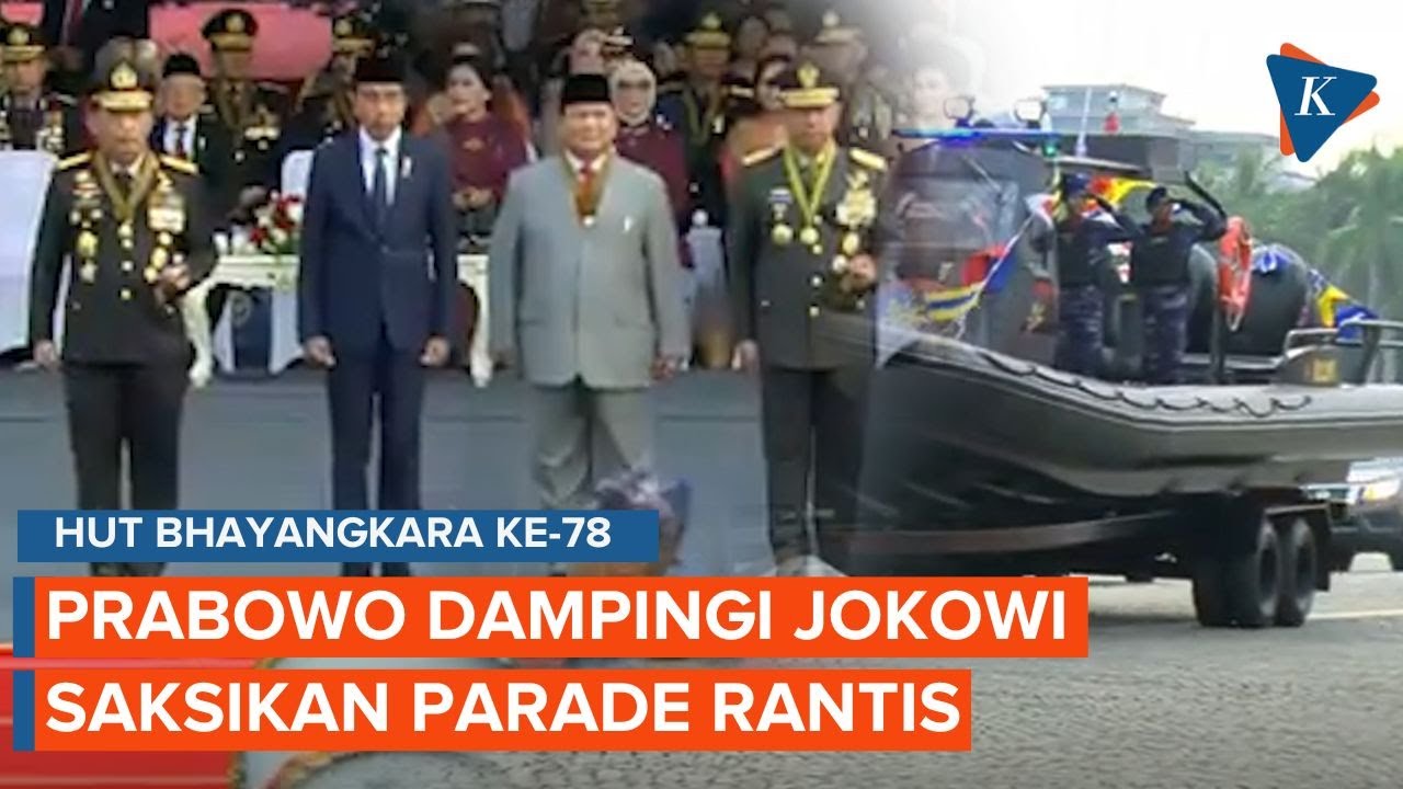 Momen Prabowo Dampingi Jokowi Saksikan Parade Rantis di Peringatan Hari ...