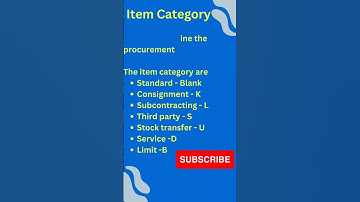 SAP MM Interview questions and answers Item category and Account assignment category in sap #shorts