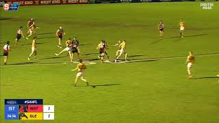 Sanfl Snapshot - Glenelgs Darcy Bailey Soccers Goal Out Of Mid-Air