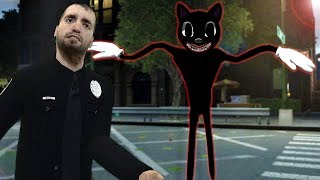 ... cartoon cat stalks us through the city in gmod survival gameplay.
will