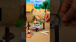 Building a small kitchen, for cooking food.🔥 #shorts #satisfyingbuild #miniature