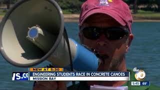 Engineering Students Race Concrete Canoes