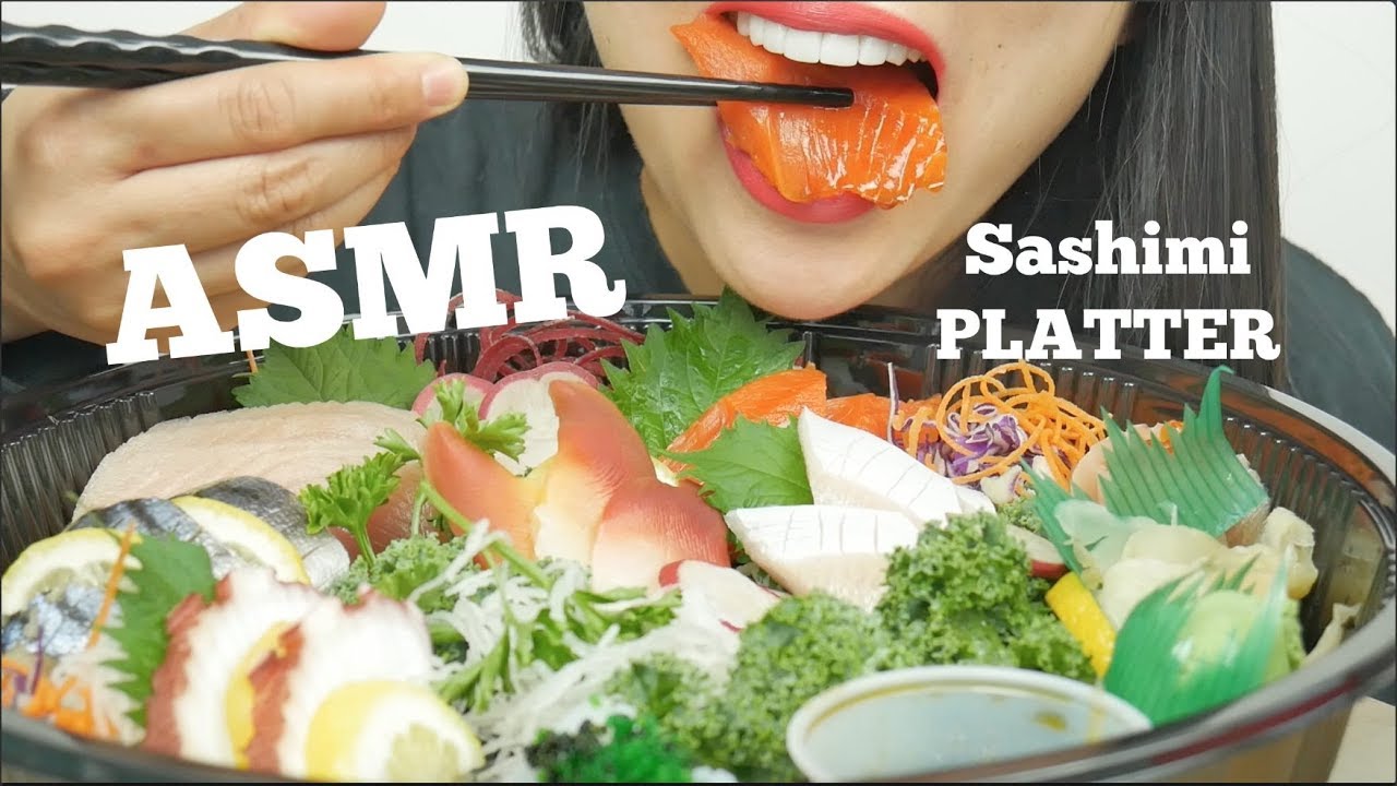 ASMR SASHIMI PLATTER (EATING SOUNDS) No Talking | SAS-ASMR