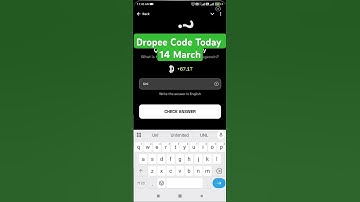 Dropee Question of the day # Code today 14 March