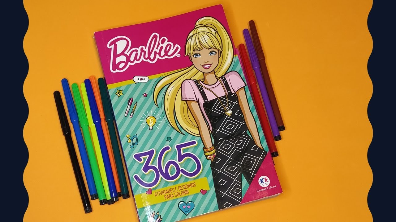 Livro 365 Desenhos P/ Colorir Barbie Magic Kids