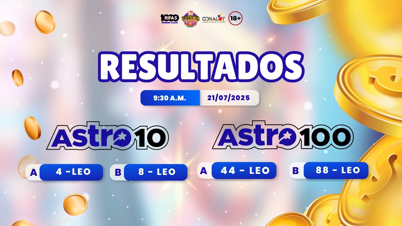 Sorteo: 1.883 Astro 100-10 / 9:30 Am / 21-07-2025