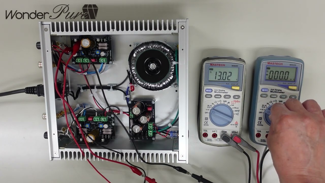 純A級動作ステレオパワーアンプの調整要領 - YouTube