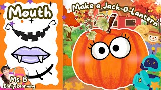 Let’s Make a Jack-O-Lantern | Learn Halloween Pumpkin Body Parts & Fall Vocabulary Words