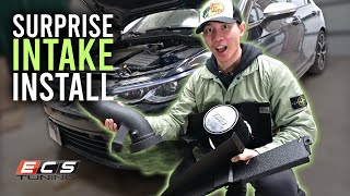 SURPRISING my Friend with an ECS Intake for his MK8 Golf R! INSTALL GUIDE & SOUND