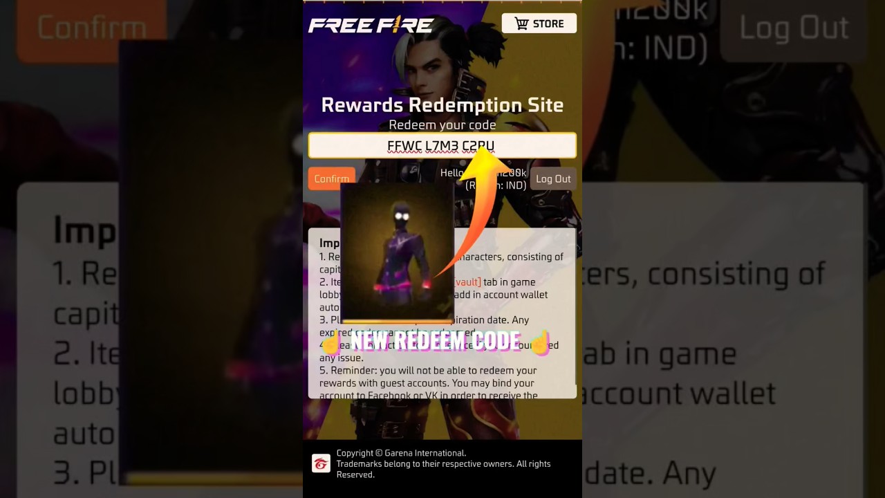 😍 FREE FIRE REDEEM CODE |  FF REDEEM CODE TODAY | FREE REDEEM CODE APP | REDEEM CODE FREE FIRE PT-4