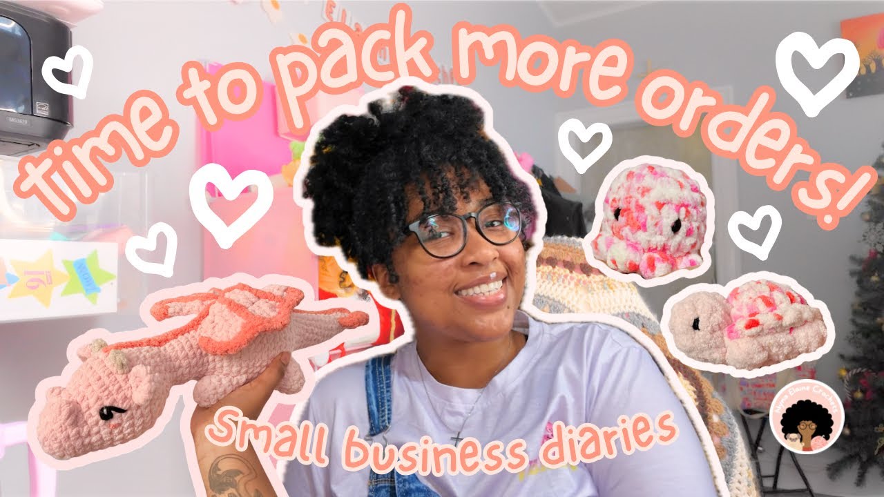 Small crochet business diaries | Catching up on crochet orders pt2 | Pack orders with me