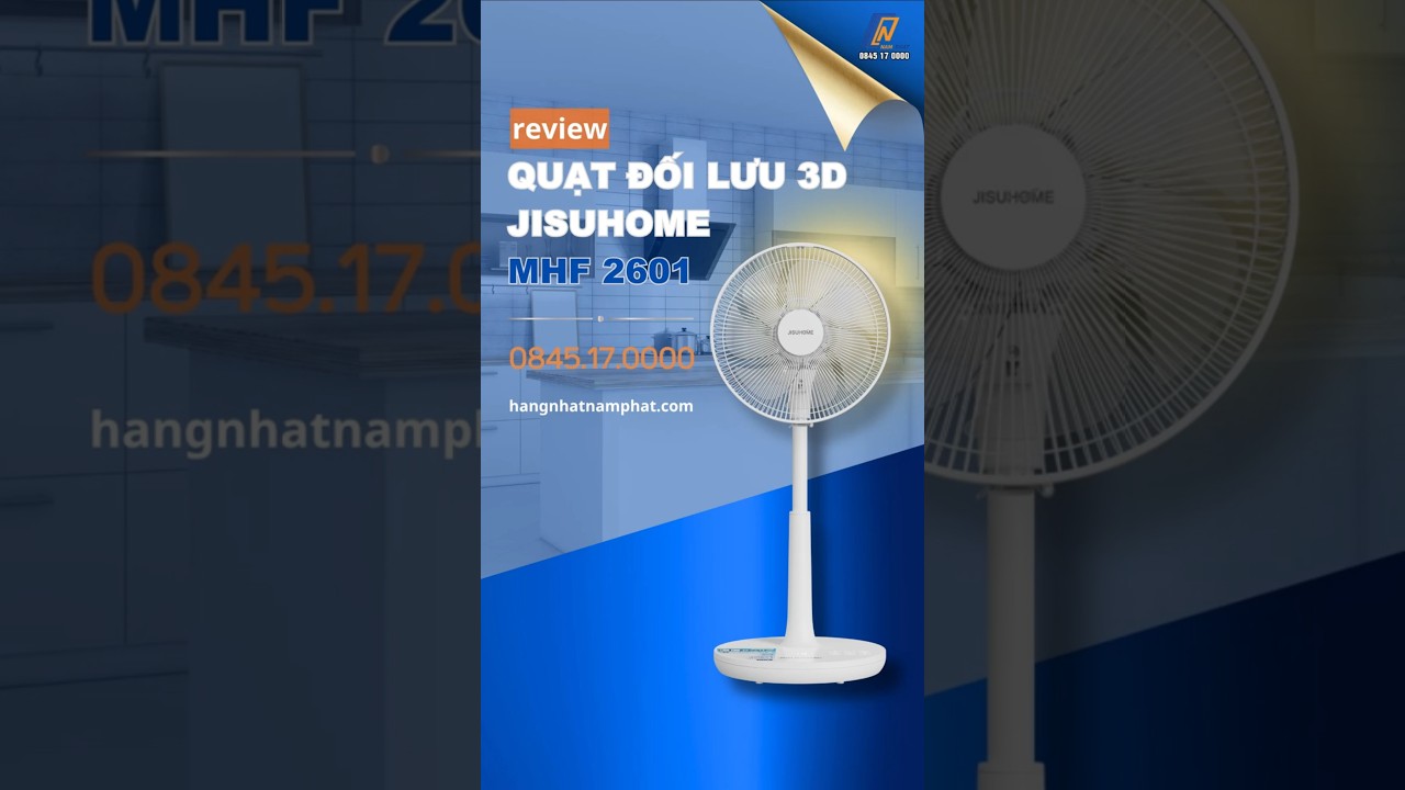 Đập Hộp Mẫu #Quạt Nhật Jisuhome MH-F2601-W, 7 Cánh - 12 Cấp Độ Gió