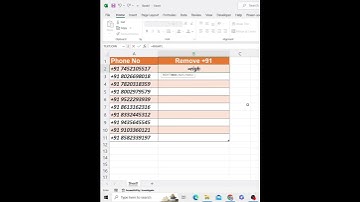 Remove +91 in Excel | #excel #excelshortcuts #shorts #viralvideo #trending #excelshorts #analysis