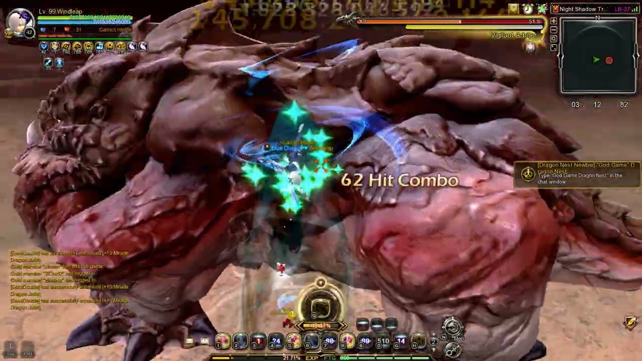 [Dragon Nest Sea] Windwalker NSTG 27 (Night Shadow Training Ground) first clear.