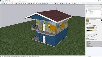 Sketchup Videocourse - 14 - Materials and Textures, Search, Download Texture, Size, Tiling, Seams