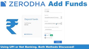 Zerodha Add Funds UPI and Net Banking Both Methods Discussed | How to Add Money in Zerodha Account