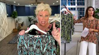 Belle by Kim Gravel 3/4-Sleeve Printed Knit Top on QVC