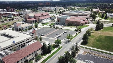 Drone Clip of Flight Over Boulder Colorado Stadium and Landing Dji Mavic Pro Birds Eye View