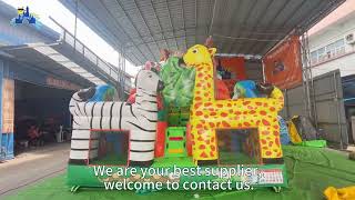 Jungle Safari Bounce House: Wild Animal Inflatable Adventure for Kids!