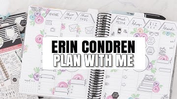 Erin Condren Weekly Hourly Plan With Me | At Home With Quita