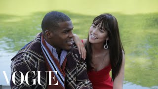 NFL Star Cam Newton and Karlie Kloss Go On Set With Vogue