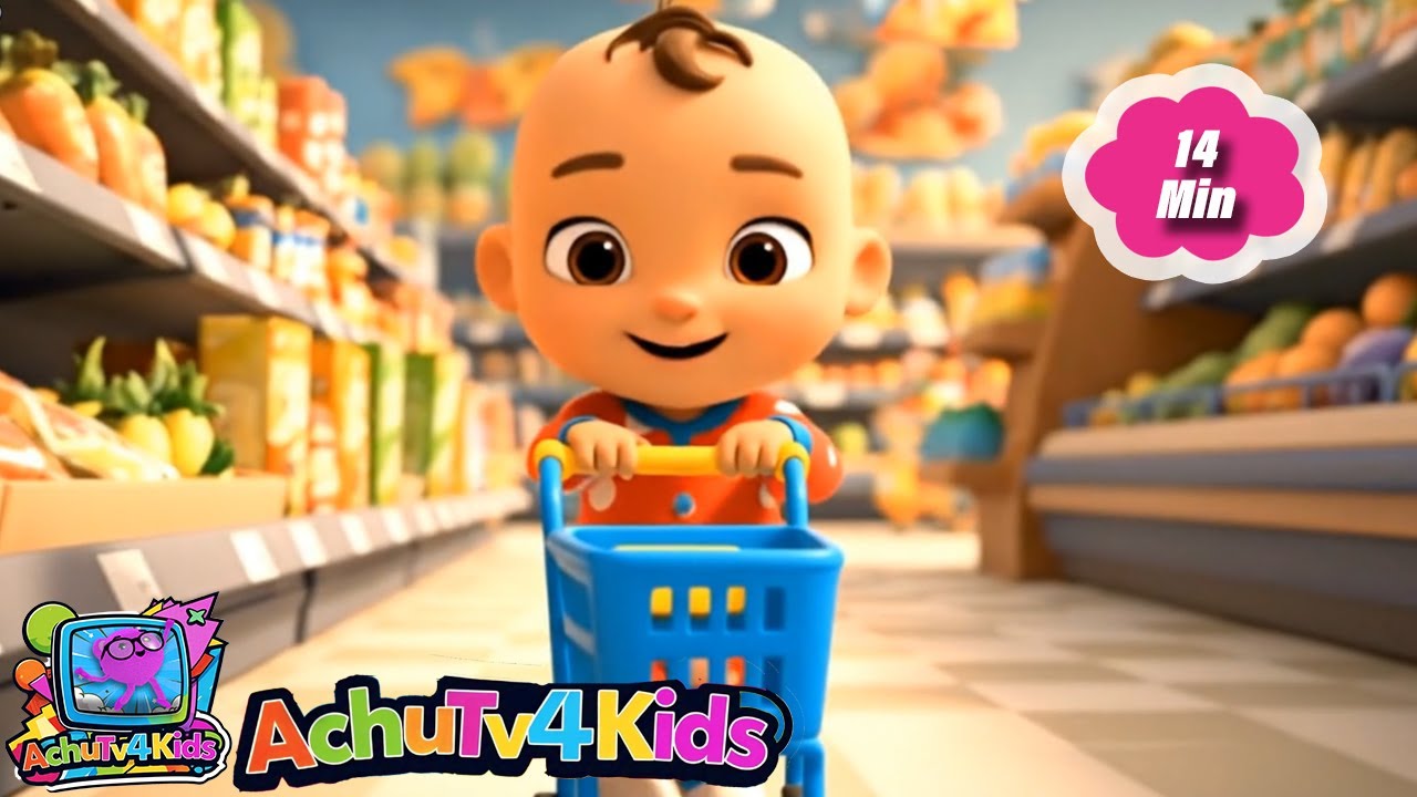 🛒 Shopping Song & More | Fun Kids Nursery Rhymes | AchuTV4Kids