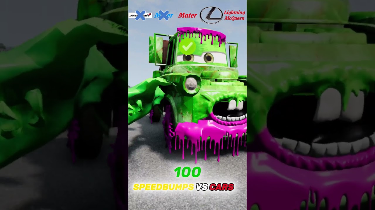 CARS vs 100 SPEED BUMPS &mdash; The Ending SHOULD BE ILLEGAL 😱💥