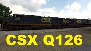 CSX Q126 - GE Locomotives 5269, 5383, 3001 - 2018