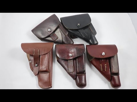 WW2 PPK HOLSTERS - AKAH made Walther PPK Leather Holsters - WWII
