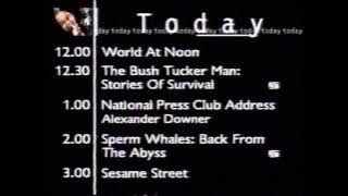 ABC TV - Wednesday Afternoon Programme Schedule (1/12/1999)