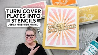 Create your own stencil masks using cover plates!